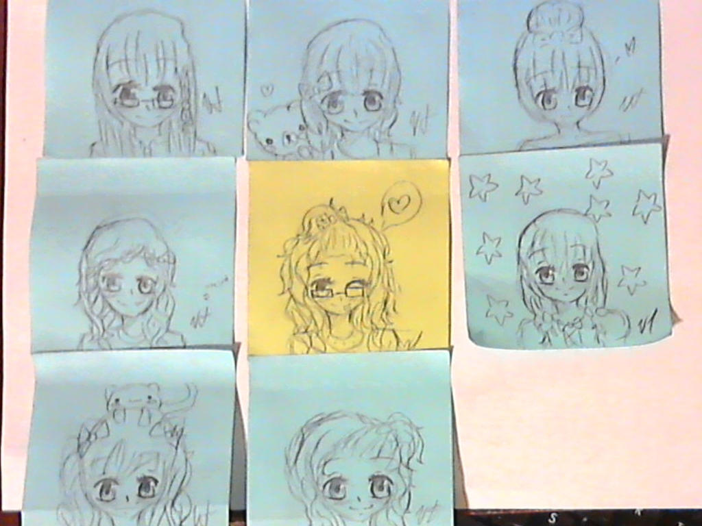 Sticky note doodles by BARA-BREAD on DeviantArt