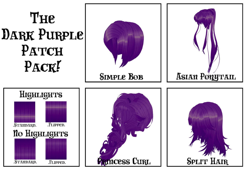 The Dark Purple Patch Pack! by LadiSilverfox on DeviantArt