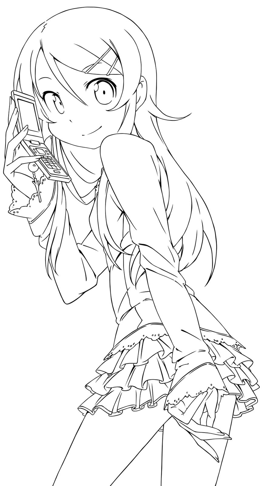 Kirino Kousaka lineart by Mayuuki-chan