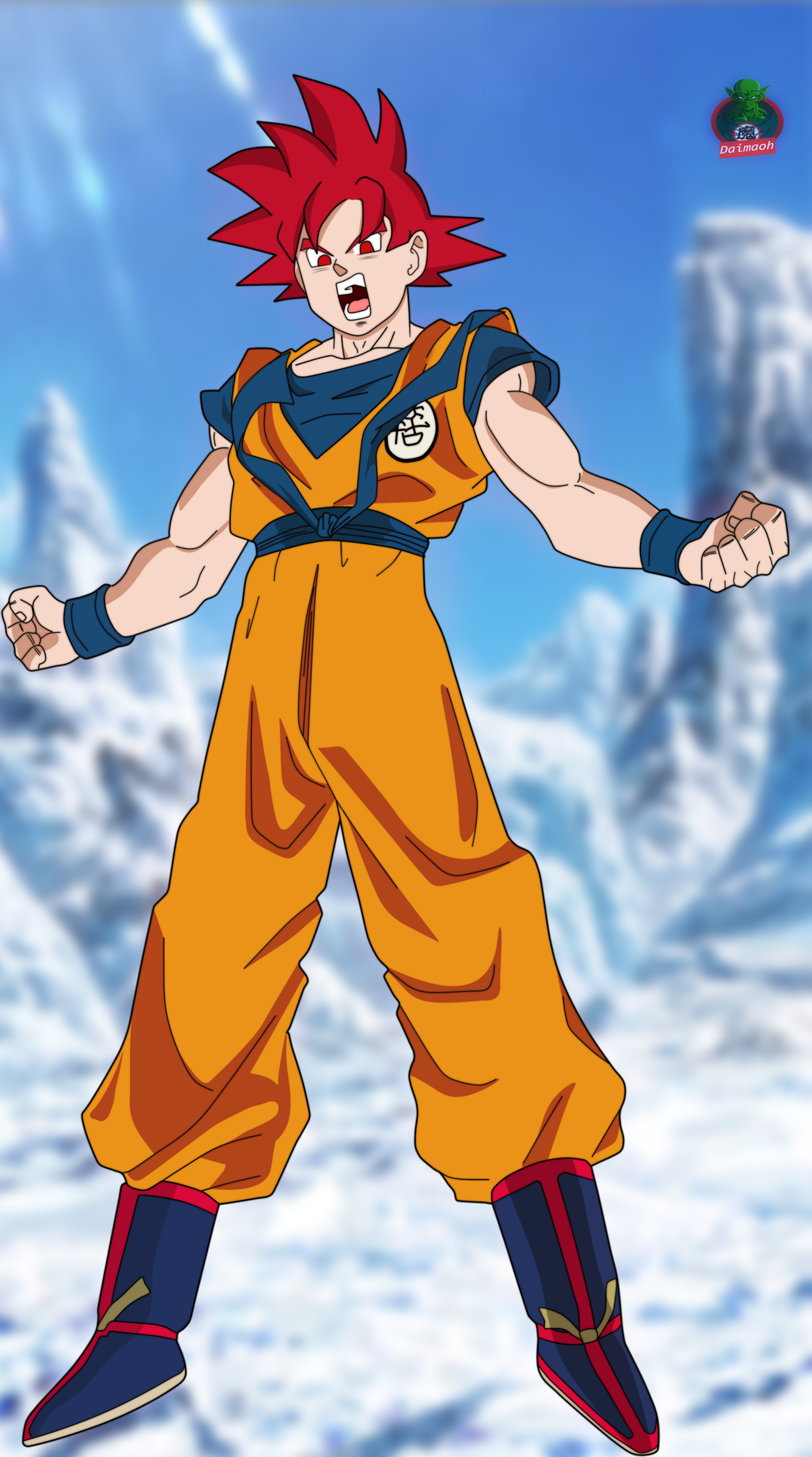 Goku Ssj God New Movie Style Wallpaper By Daimaoha5a4 On Deviantart