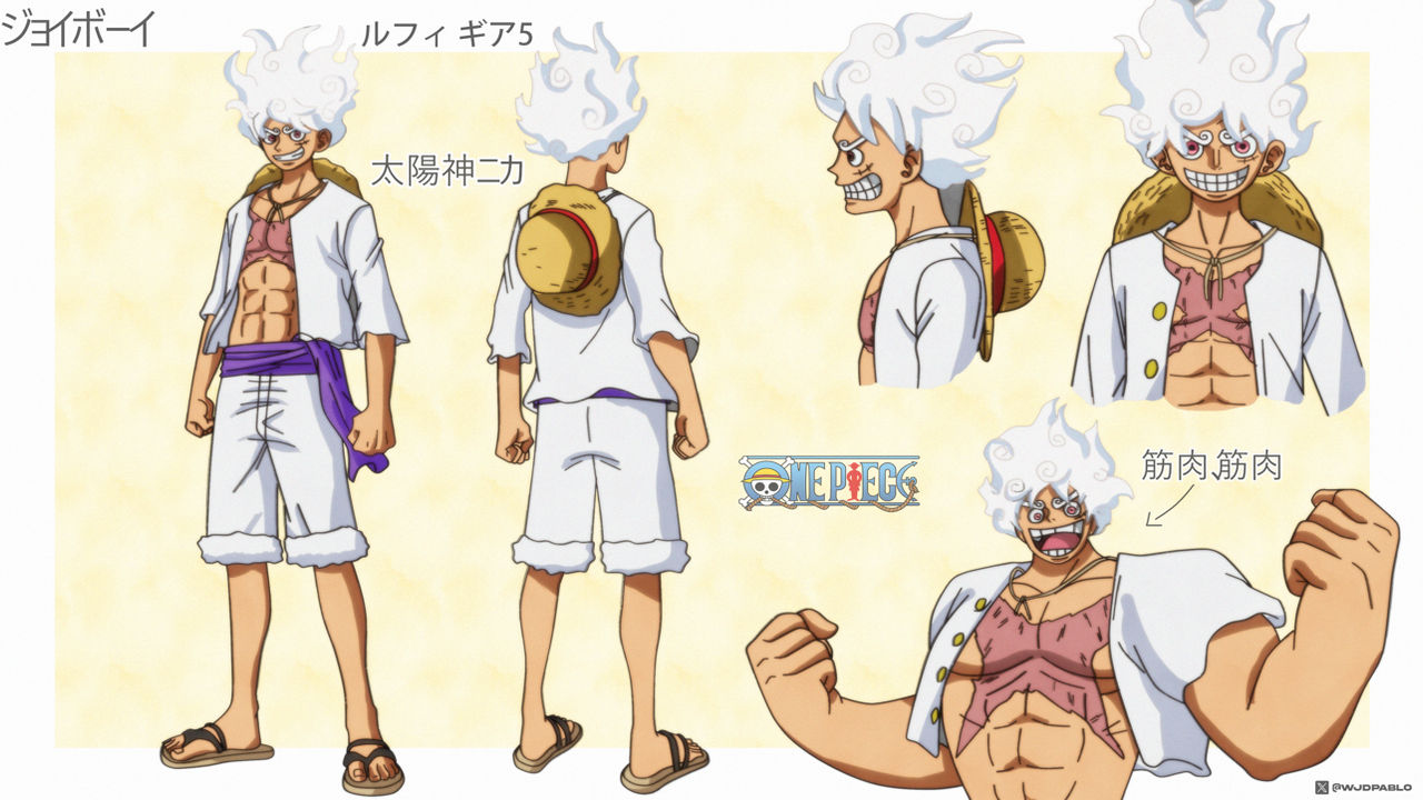 Luffy Gear 5 Model Sheet by daimaoha5a4 on DeviantArt