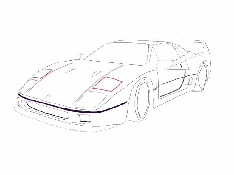 ferrari lineart by Captain-Toro on DeviantArt