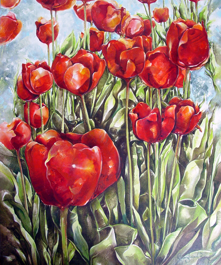 Red Tulip Field