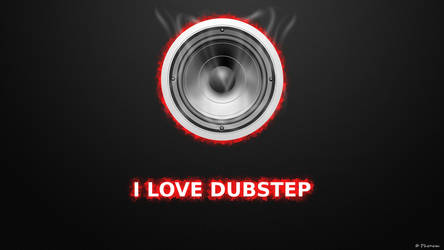 I Love Dubstep Subwoofer Red