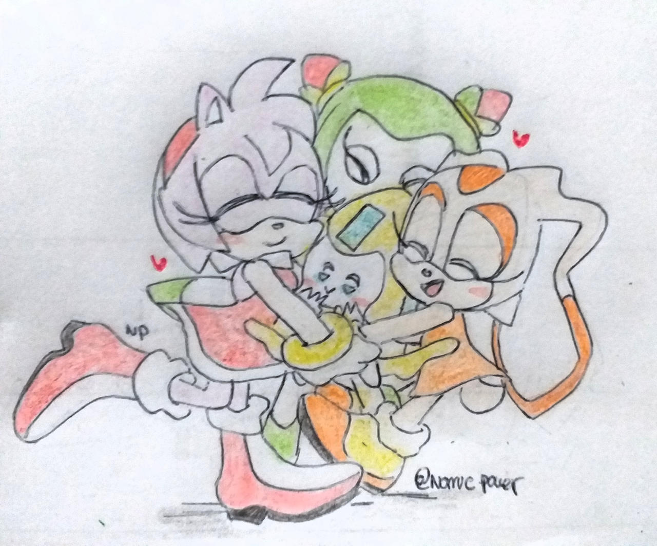 Deviantart Amy The Rabbit Cosmo The Seedrian, Cream The Rabbit and Amy Rose by NonicPower on ...