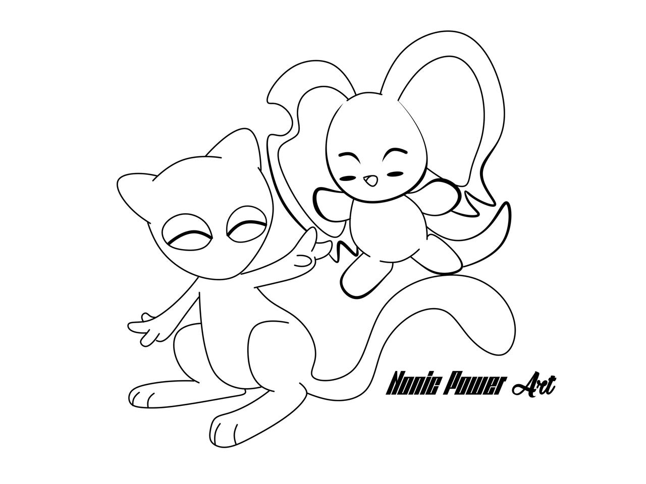 Comm Mew meeting Elfilin by Nonic Power by NonicPower on DeviantArt