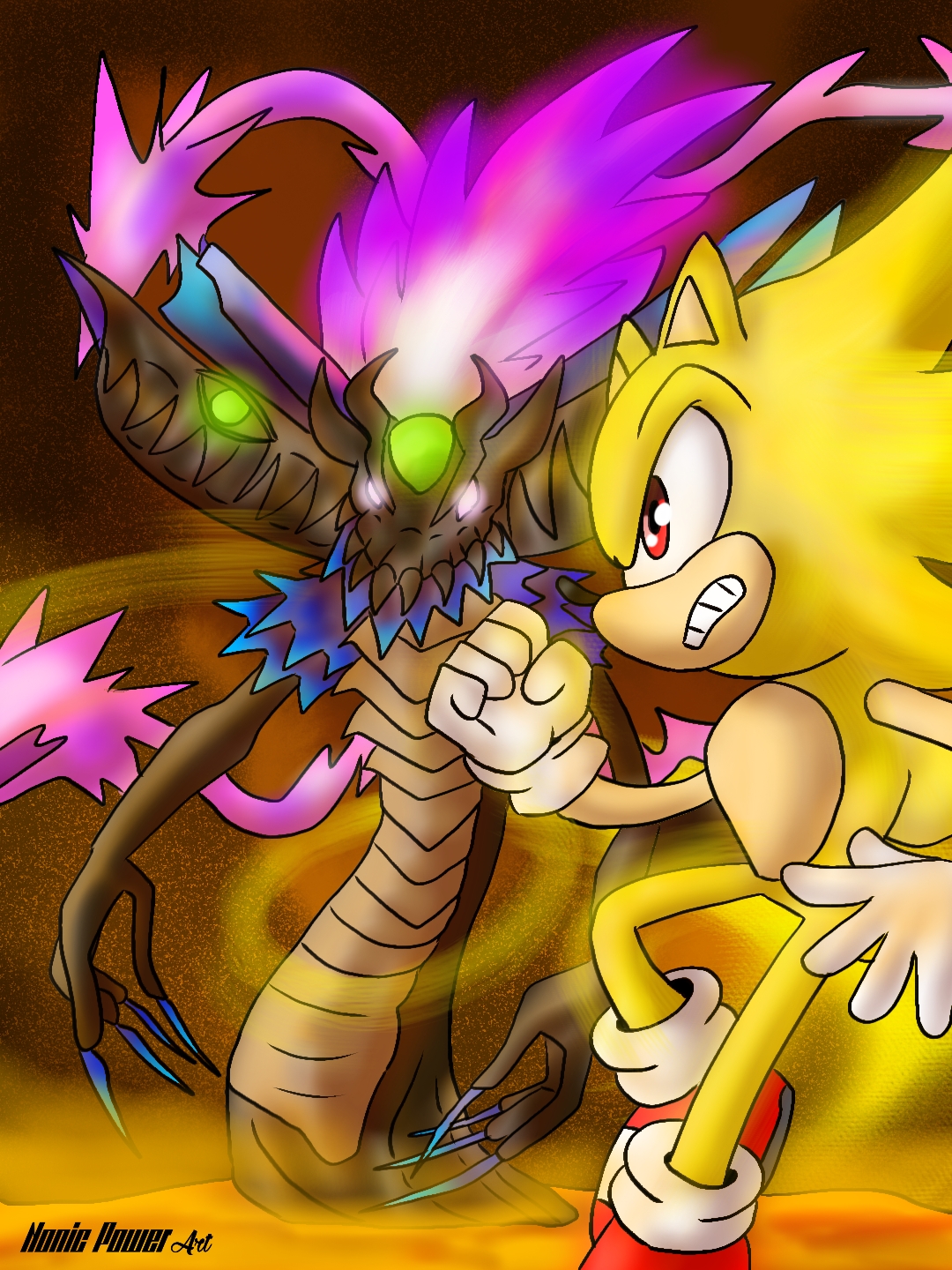 Super sonic vs hyper sonic by leifii on DeviantArt