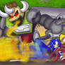 CM_Mecha King Joseph Vs Sonic and Clover by NP