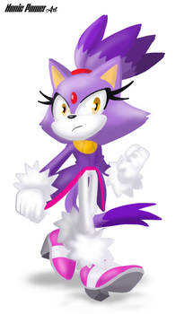 Blaze The Cat (No lines) by Nonic Power