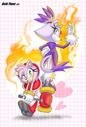 Amy and Blaze by Nonic Power by NonicPower