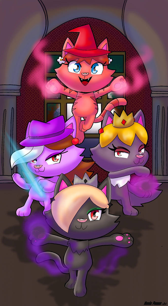 Pink Magic Cat Comm_ magic cats by Nonic Power by NonicPower on DeviantArt