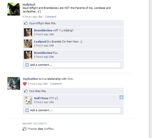 Warrior Cats Facebook