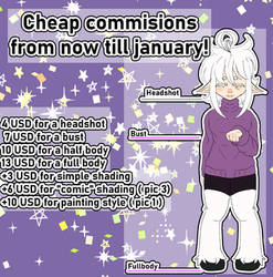 CHEAP COMMISSIONS FROM NOW TILL JANUARY! READ DISC