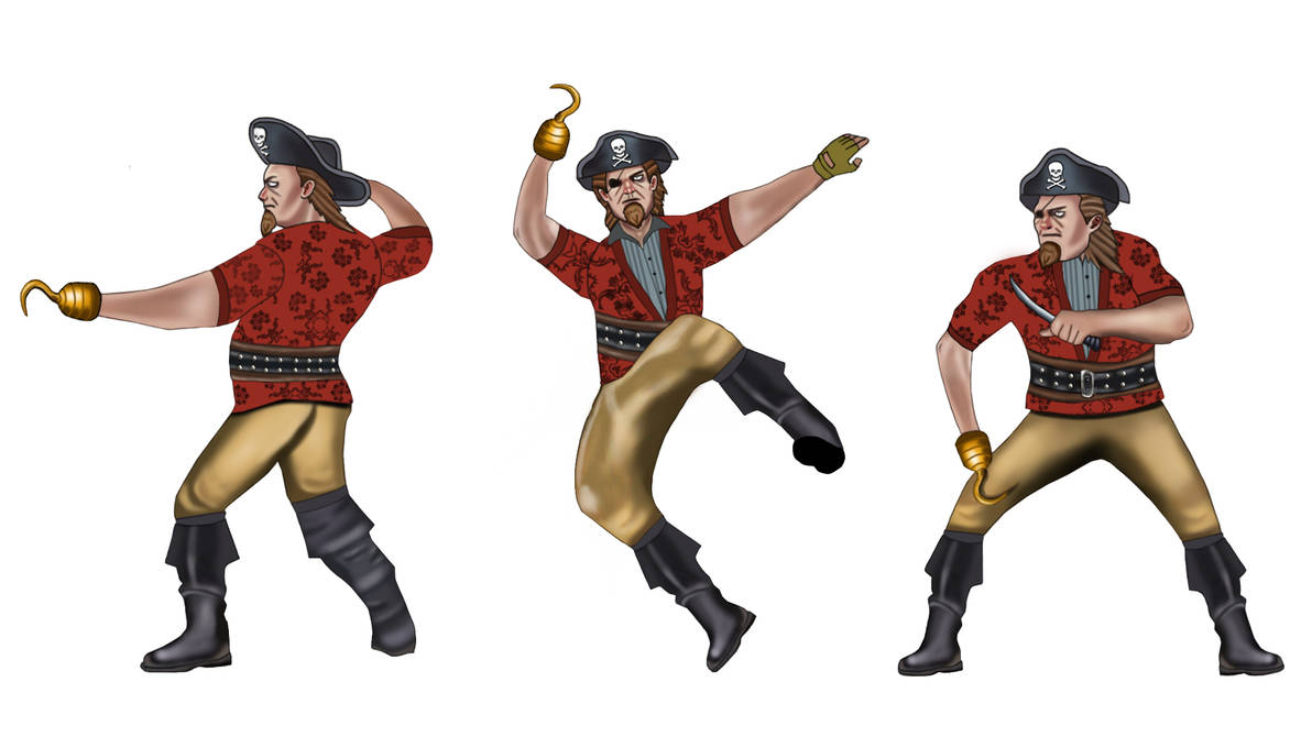 Grumpy Pirate character dynamic poses by ScionofBalance666 on DeviantArt