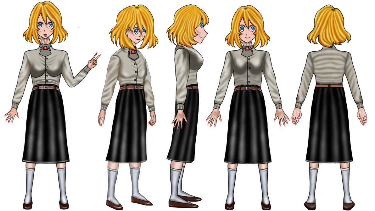 Long haired girl character turnaround sheet by ScionofBalance666 on ...