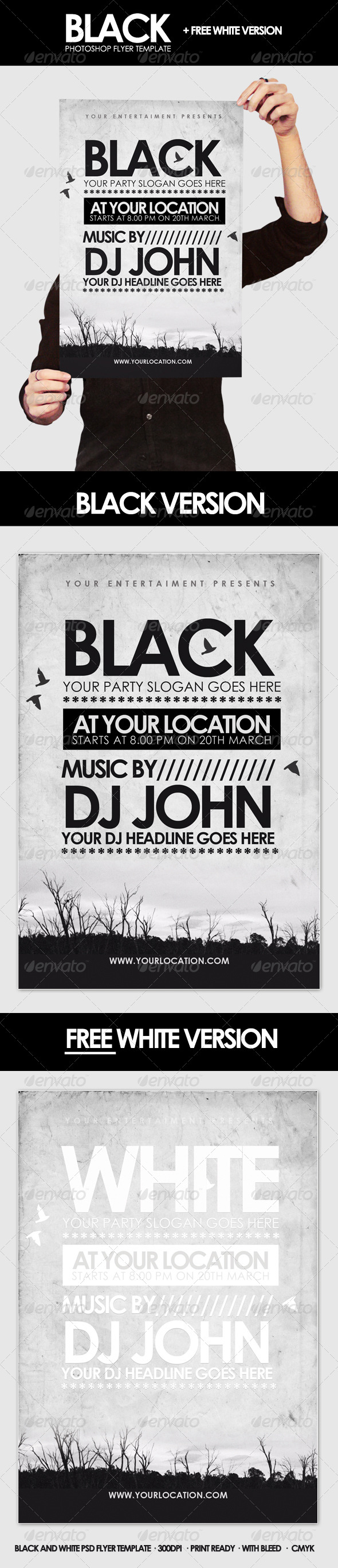 Black - Flyer Template