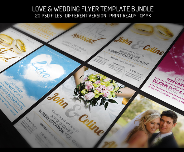 Bundle III - Love and Wedding - Flyer Template