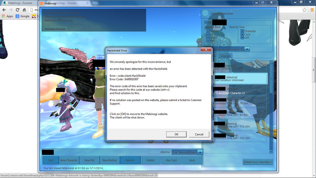 Hackshield Error by Sapphron1997 on DeviantArt