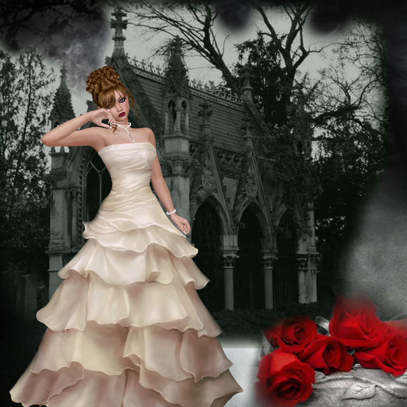 white  bride...goth