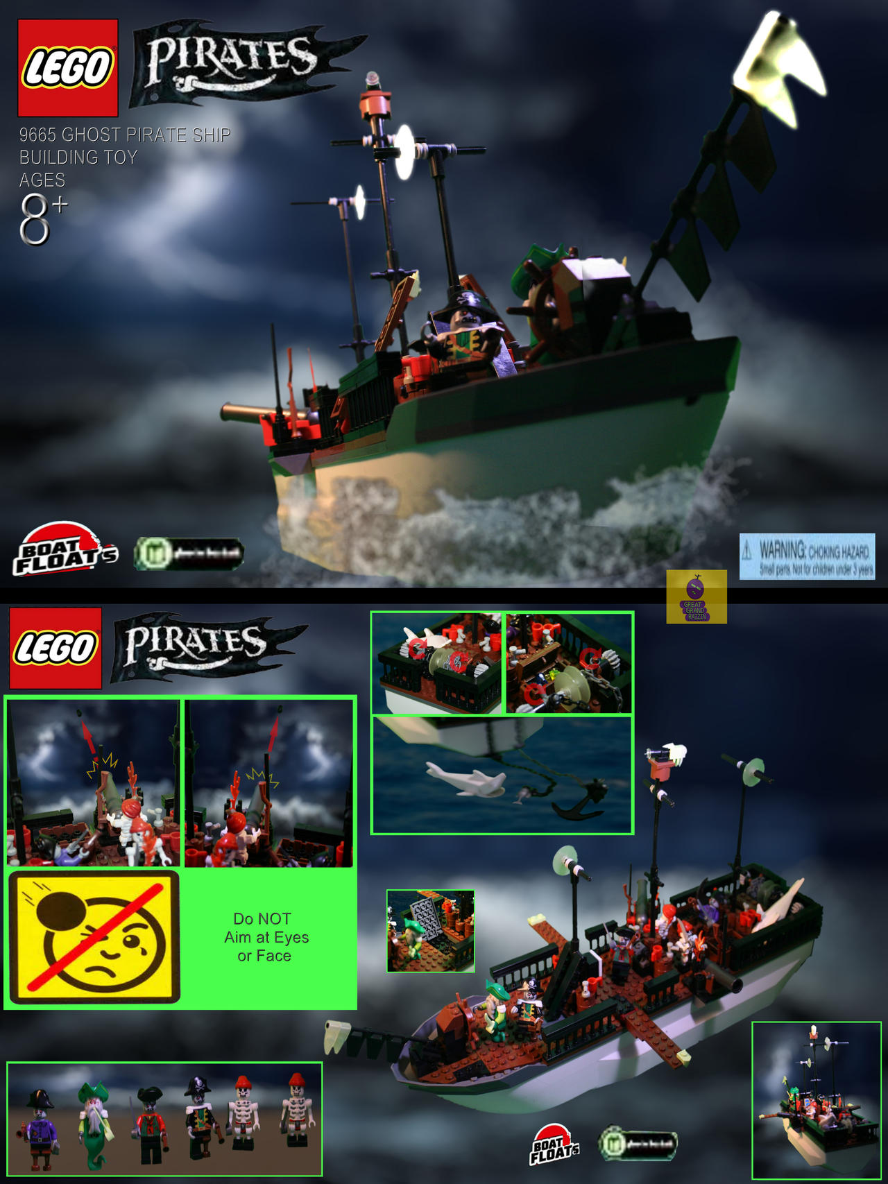Lego Moc Ghost Pirate Ship Front And Back Of Box by GreatGrandRaizin on  DeviantArt