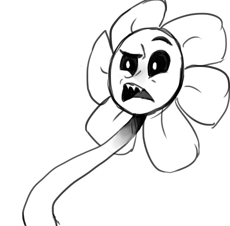 Flowey is... disturbed. by deaderrose on DeviantArt