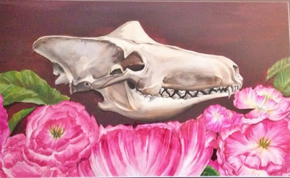 Coyote Skull/Georgia O'Keeffe Inspired