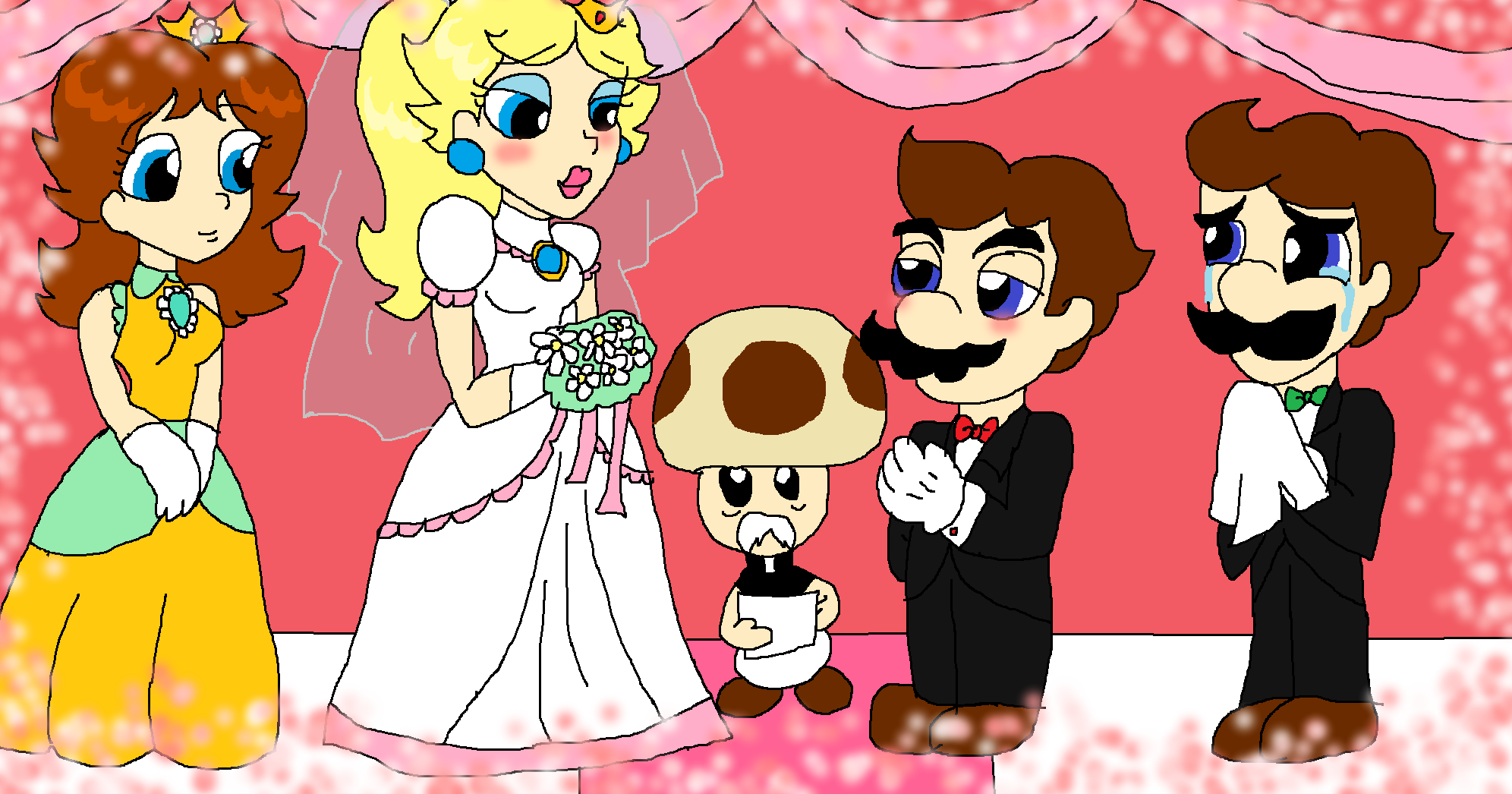 pix Getting Married Mario And Peach Wedding Kiss mario and peach s wedding ...