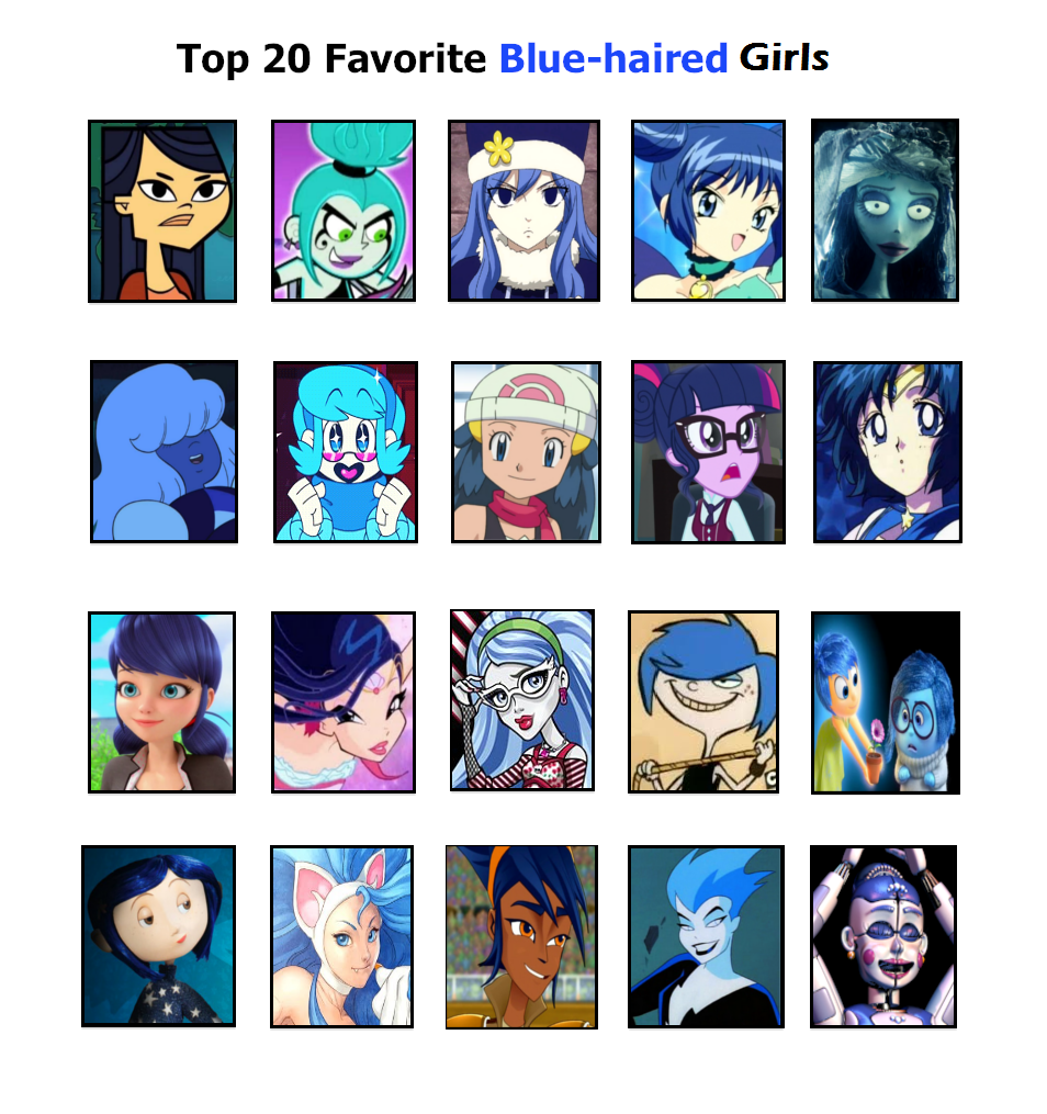 52 Top Photos Cartoon Character With Blue Hair - Ciel In Wonderland