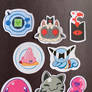 Fan art stickers Cute set