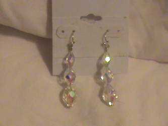 Clear Diamond Dangle Earrings