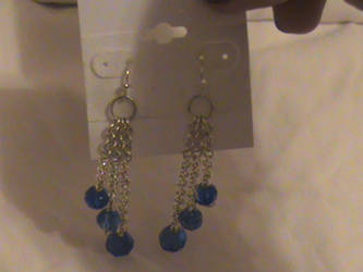 Blue Chain Earrings