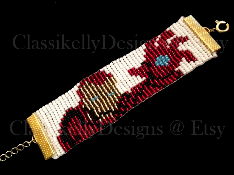 Iron Man Beaded Bracelet