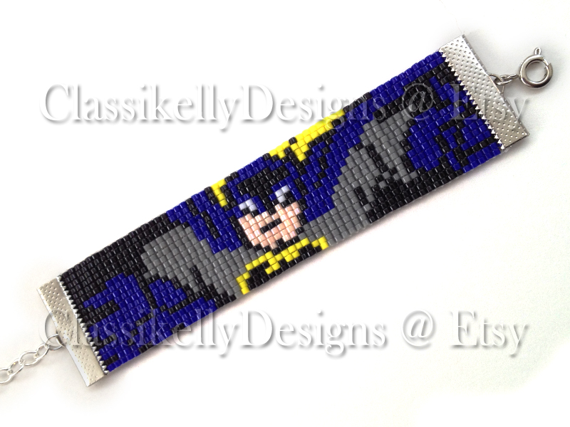 Batman Beaded Bracelet