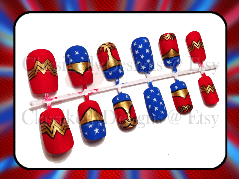 Wonder Woman Nail Art