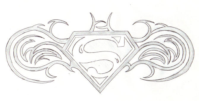 Superman - Batman Logo Tattoo by CatherineBruce on DeviantArt