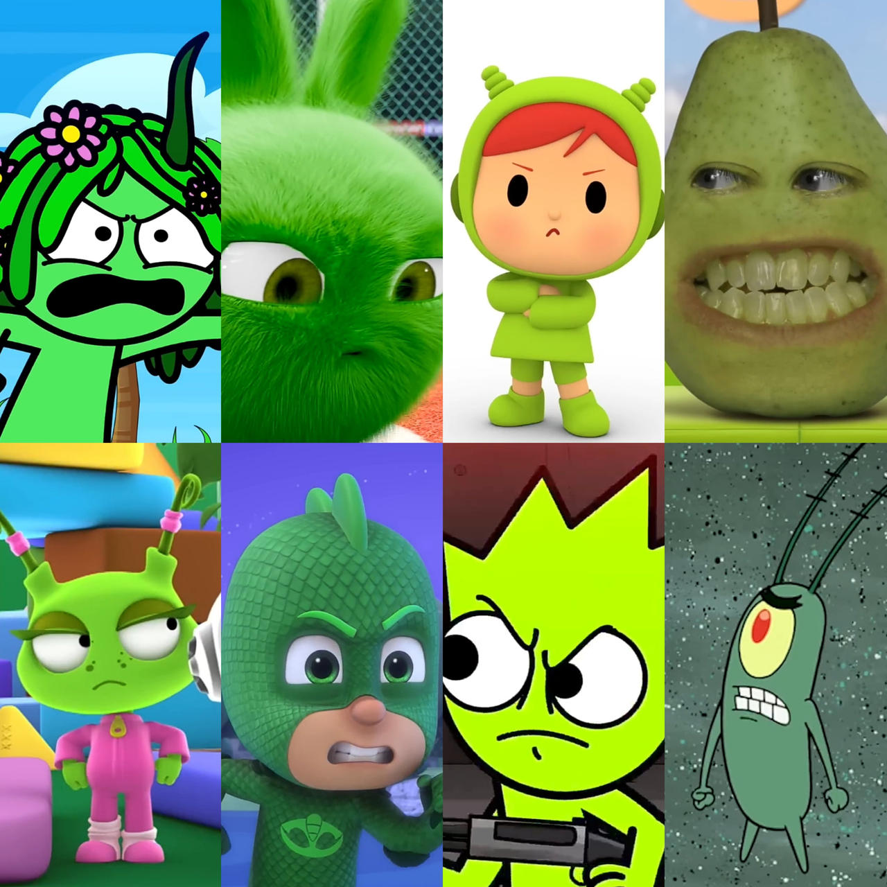 Angry cartoon characters: Yellow, green, and blue by coolgirl5412 on ...