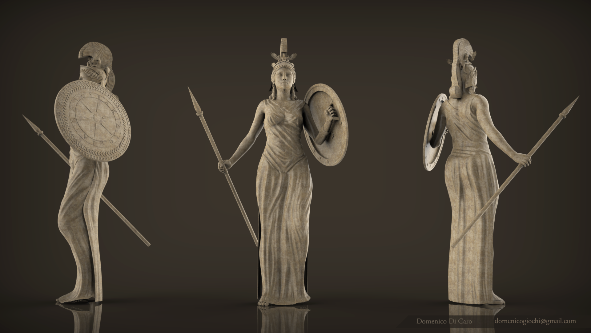 Athena Roh Render render Athena 1 by Domenico3D on DeviantArt