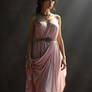 woman dressed in a dress from ancient Greece