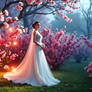 the bride in her stunning wedding dress
