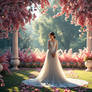 the bride in her stunning wedding dress