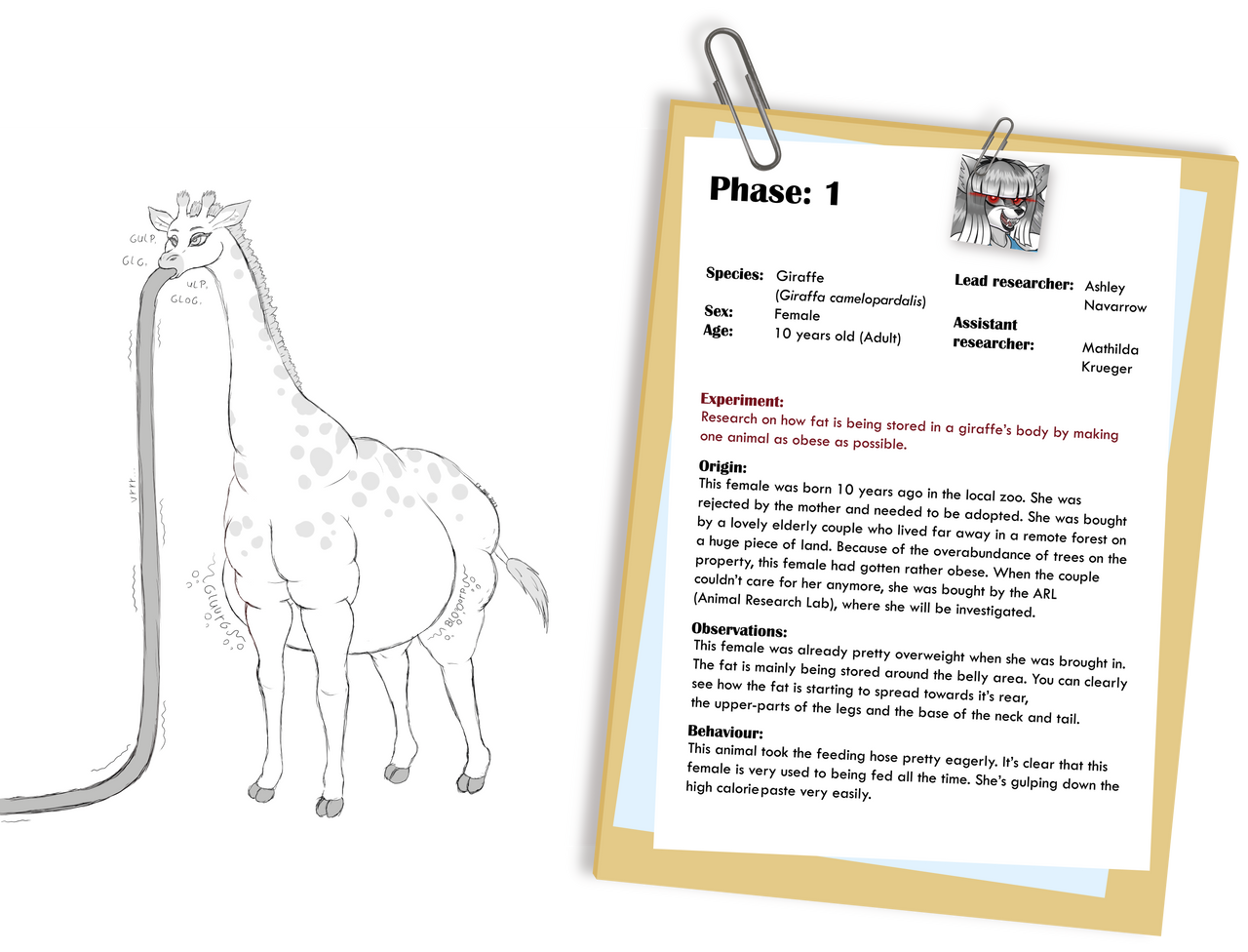 Giraffe Weight Gain Sequence 1-3 by Fixala on DeviantArt