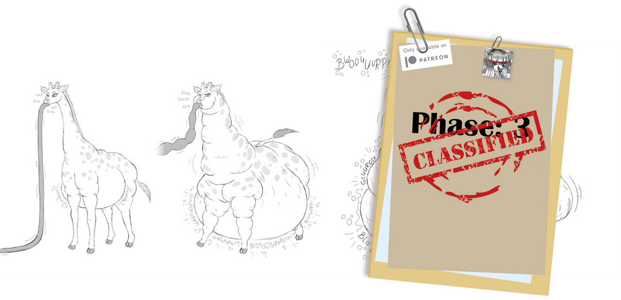 Giraffe Weight Gain Sequence (Patreon + DAsub) by Fixala on DeviantArt