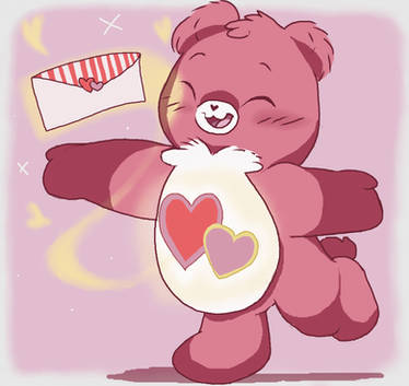 Classic Care Bears birthday bear card by ARDrawsStuff on DeviantArt
