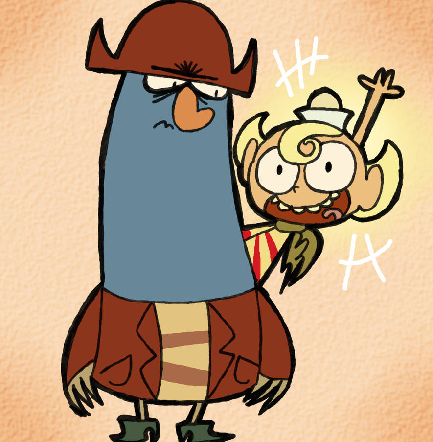 a goofy squirt and a grumpy bum by SparkplugUSA on DeviantArt