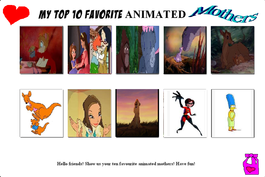 Top 10 Animated Mothers