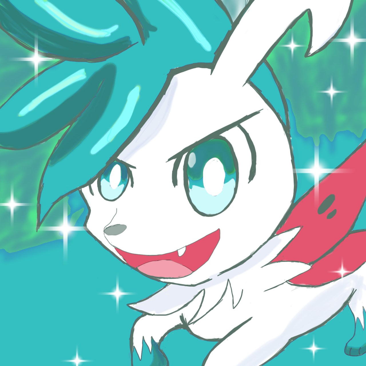 Shiny shaymin (sky form)  Pokemon art, Pokemon, Anime