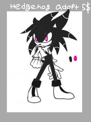 Black hedgehog adopt for 5$(open)