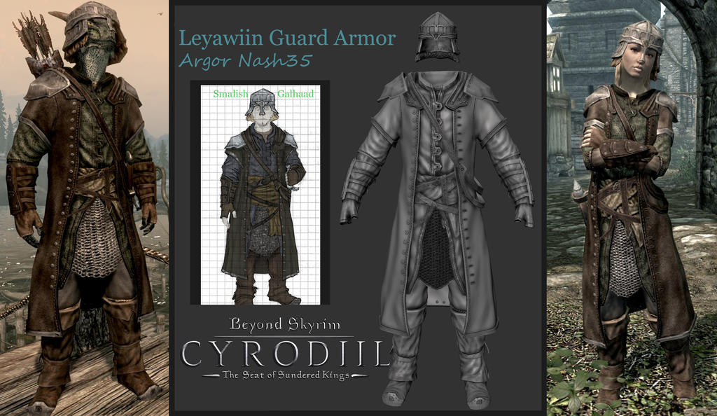 Beyond Skyrim Leyawiin Guard Armor Set