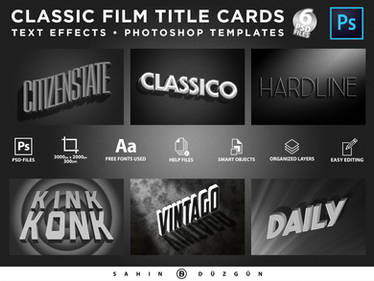 CLASSIC FILM TITLE CARDS | Text-Effects-Templates