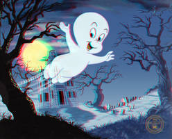 Casper Anaglyphic 3D Animation Cell
